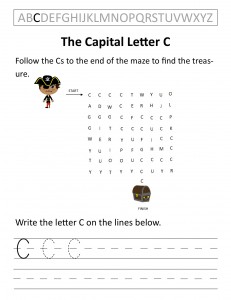 Download the capital letter C worksheet