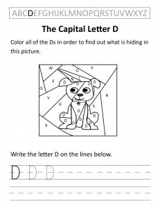 Download the capital letter D worksheet