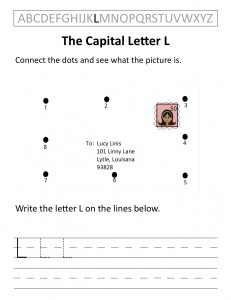 Download the capital letter L worksheet