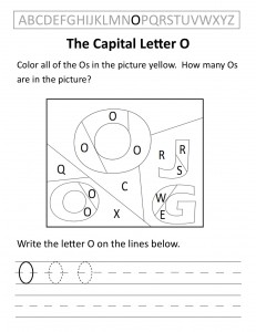 Download the capital letter O worksheet