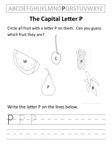 Download the capital letter P worksheet