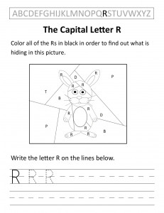 Download the capital letter R worksheet