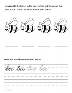 Download the cursive lower case letter b worksheet