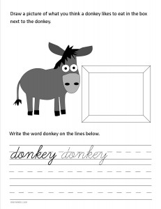 Download the cursive lower case letter d worksheet