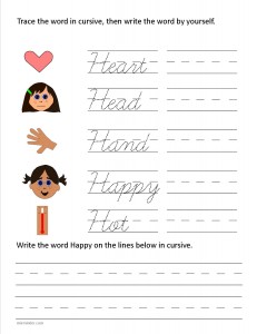 Download the cursive capital letter H worksheet