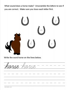 Download the cursive lower case letter h worksheet