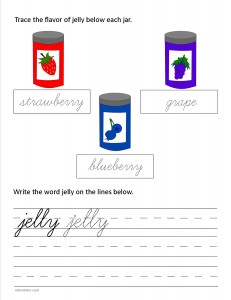 Download the cursive lower case letter j worksheet