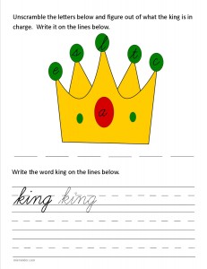 Download the cursive lower case letter k worksheet