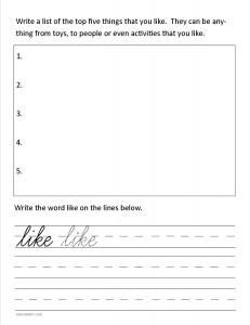 Download the cursive lower case letter l worksheet