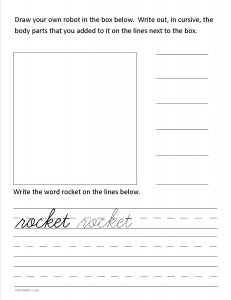 Download the cursive lower case letter r worksheet