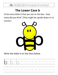 Download the lower case a worksheet