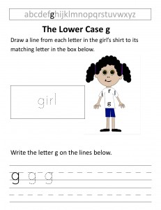 Download the lower case g worksheet