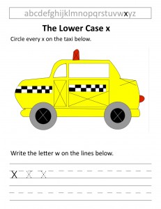 Download the lower case x worksheet