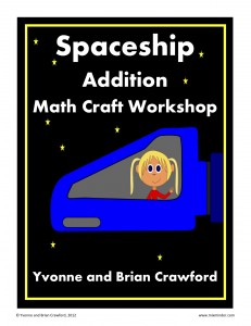 Free space-themed addition math craft