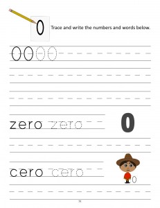 Download the manuscript handwriting number 0 worksheet