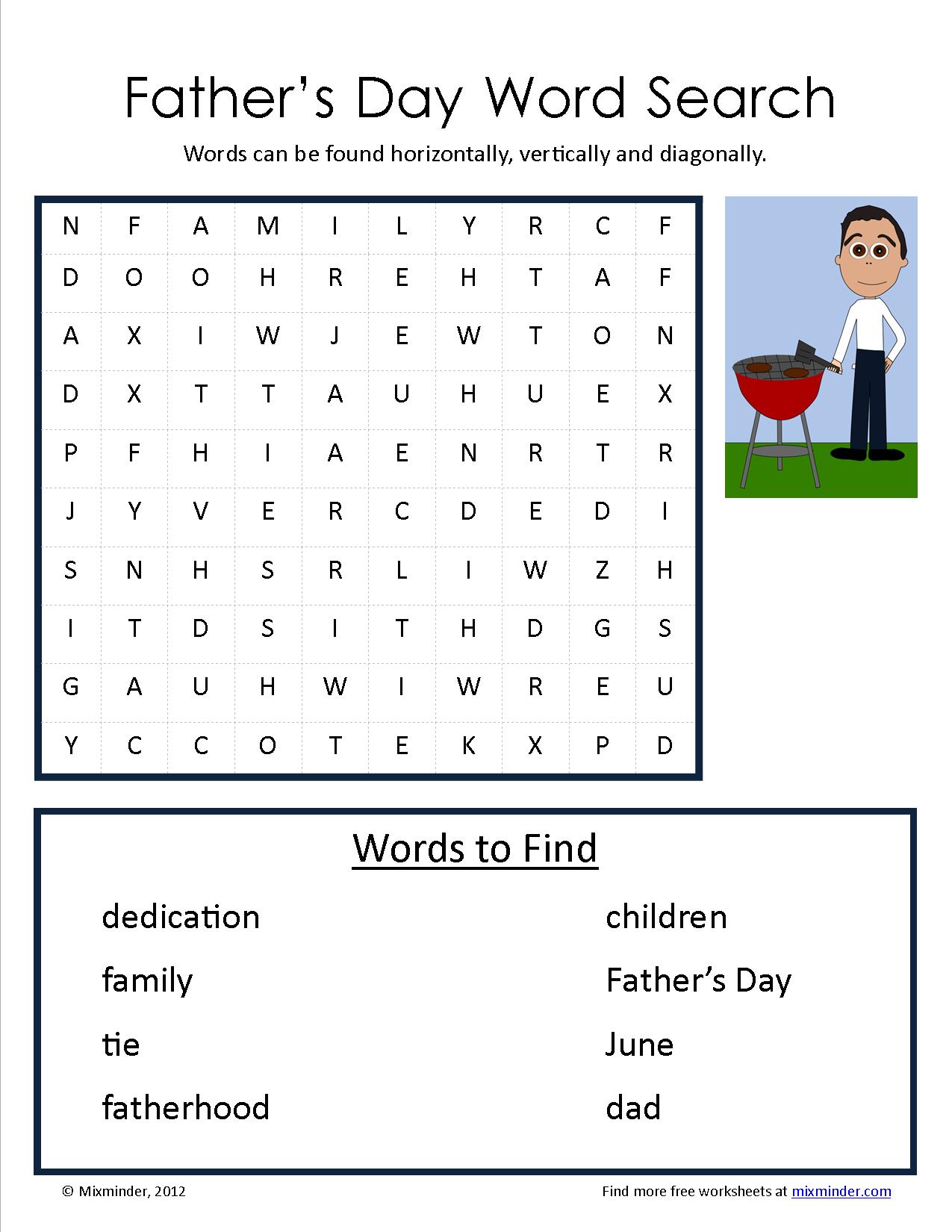 Father’s Day Word Search