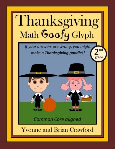 Thanksgiving Math Goofy Glyph for Second Grade