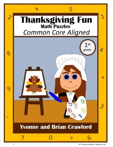 Thanksgiving Common Core Math Puzzles for First Grade