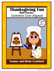 Thanksgiving Common Core Math Puzzles for Second Grade