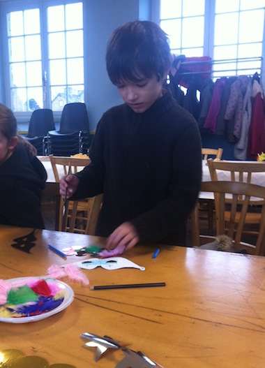 Painting a Chinese New Year mask