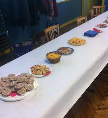 The snack table