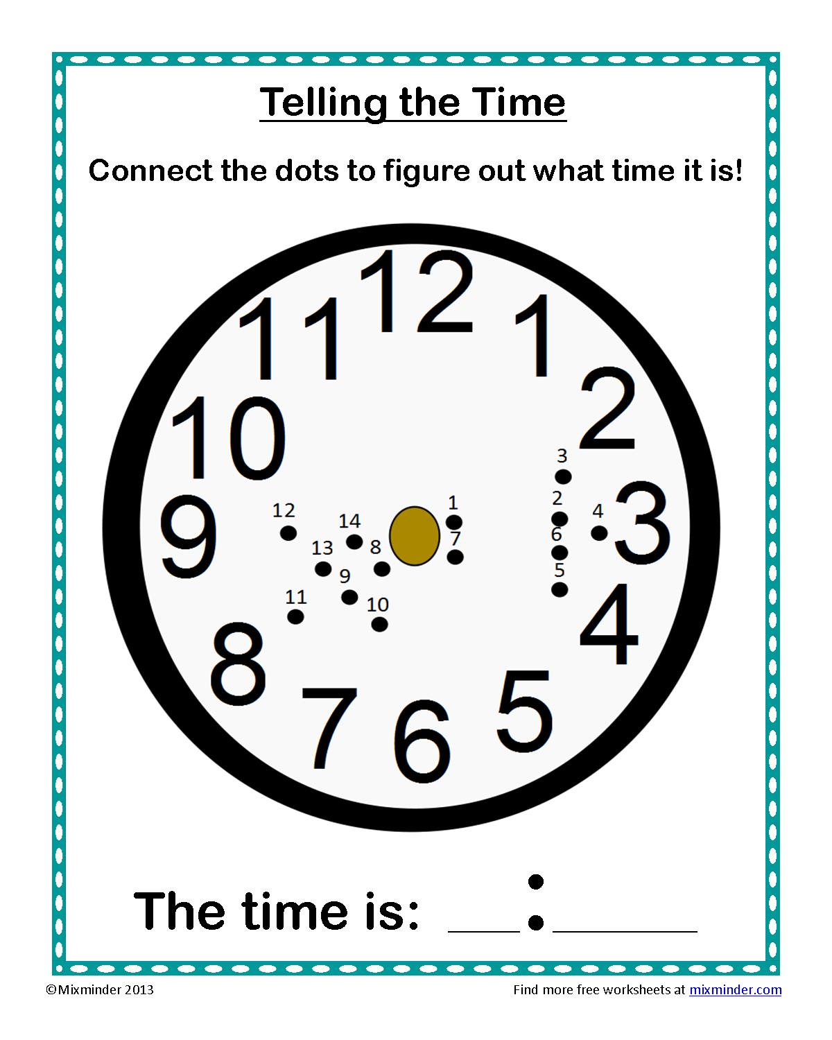 Telling Time Connect the Dots