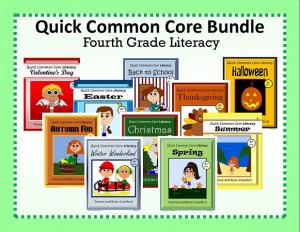 Quick Common Core Literacy Bundle for Fourth Grade