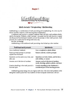 Common Core Mathbooking chapter page