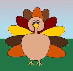 A Thanksgiving turkey