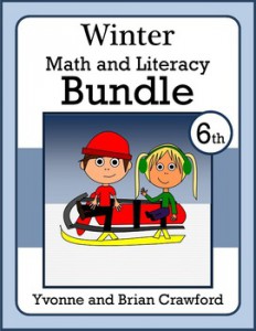 Winter Math and Literacy Bundle - Sixth Grade