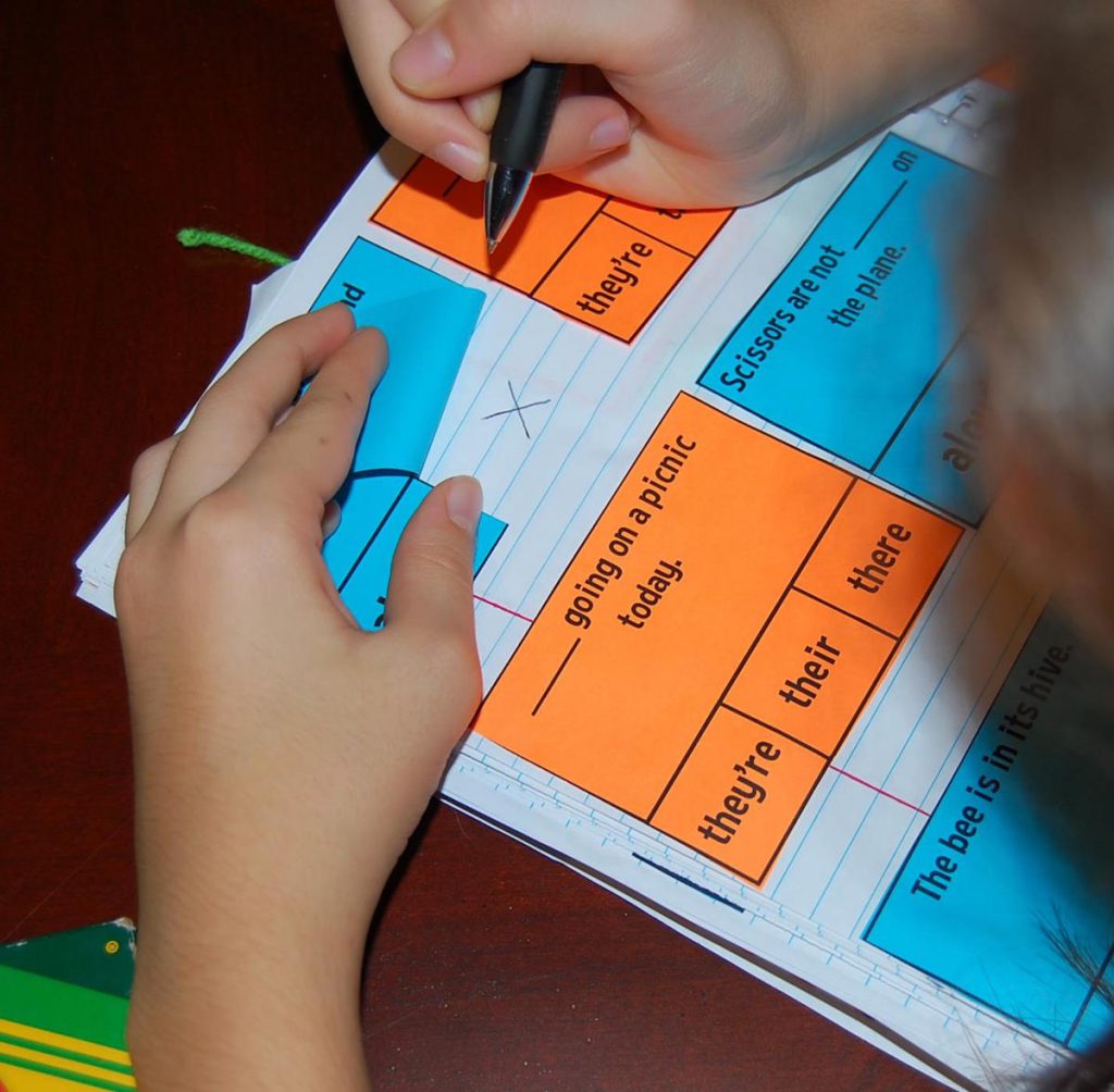 Interactive notebook word activity