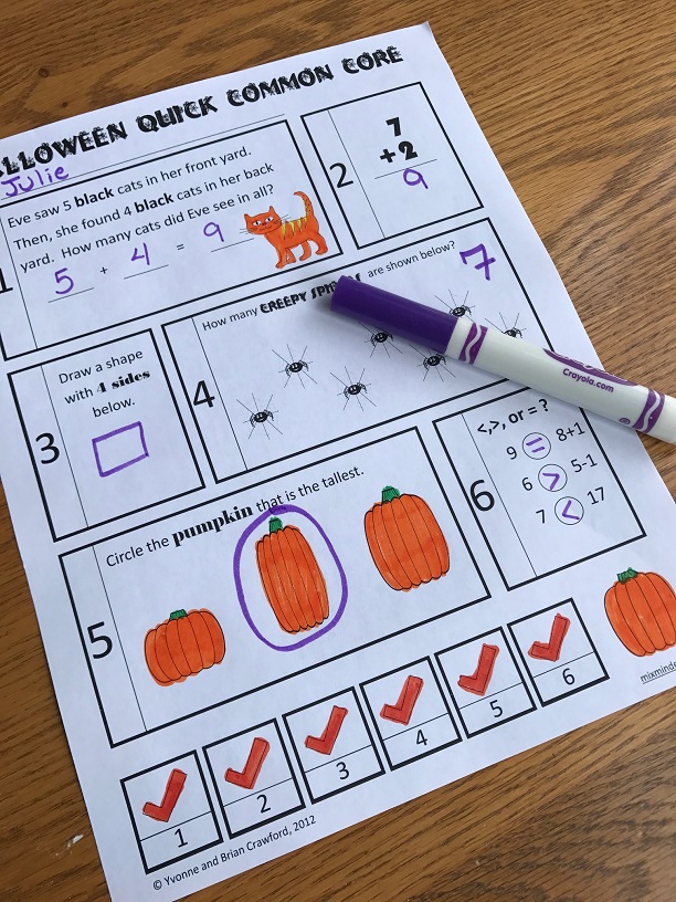 Halloween No Prep Math Printables