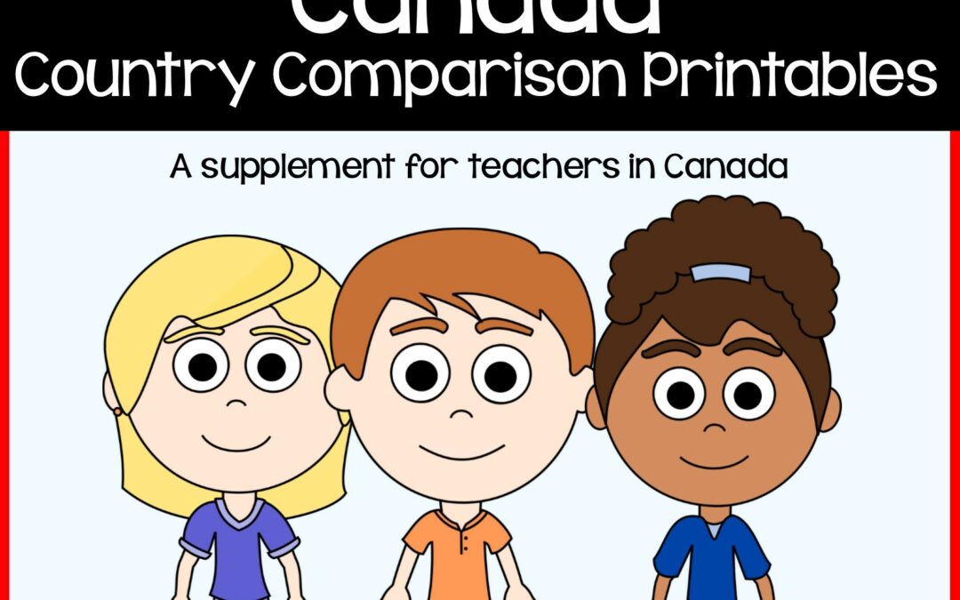 Free country comparison activity for kids in Canada