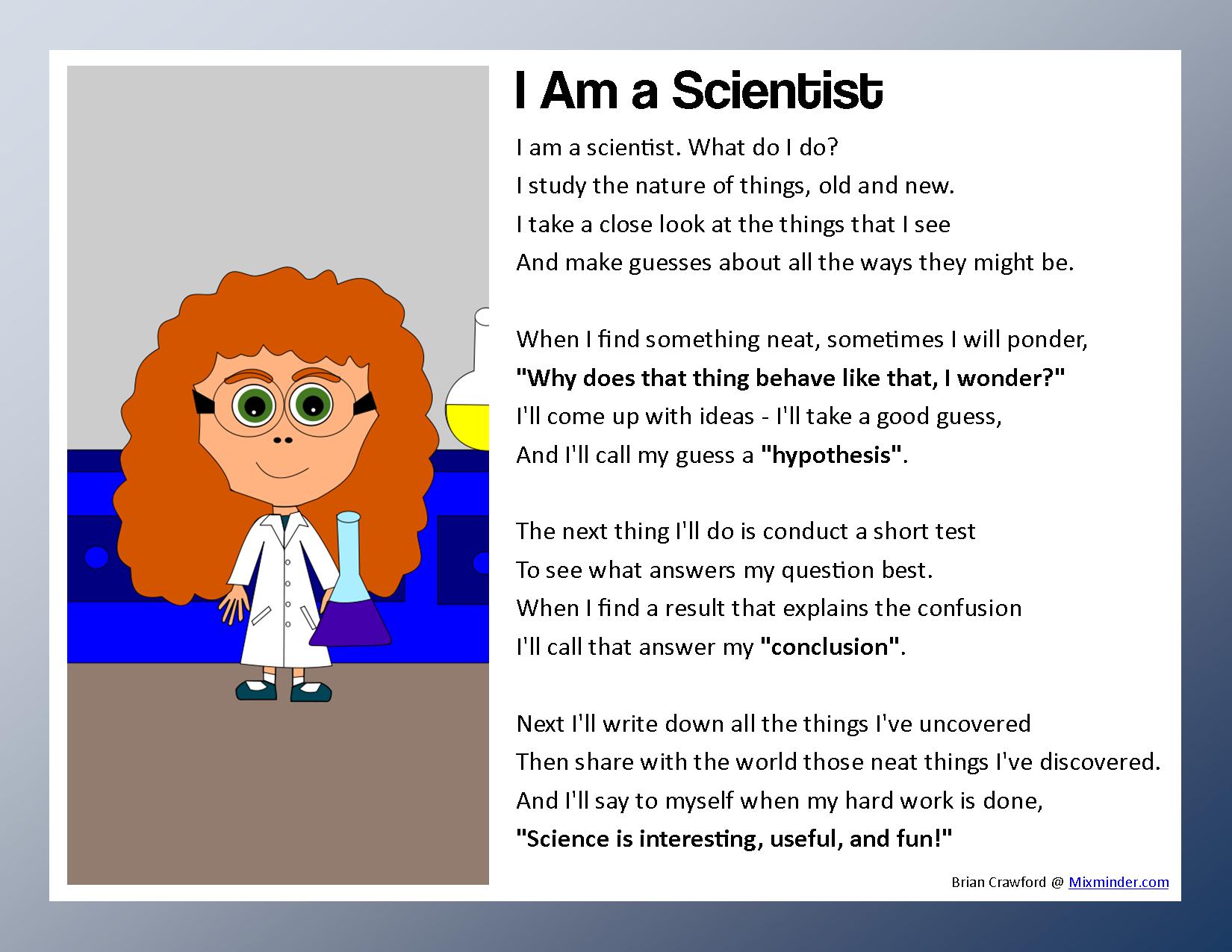 “I Am a Scientist” Poem