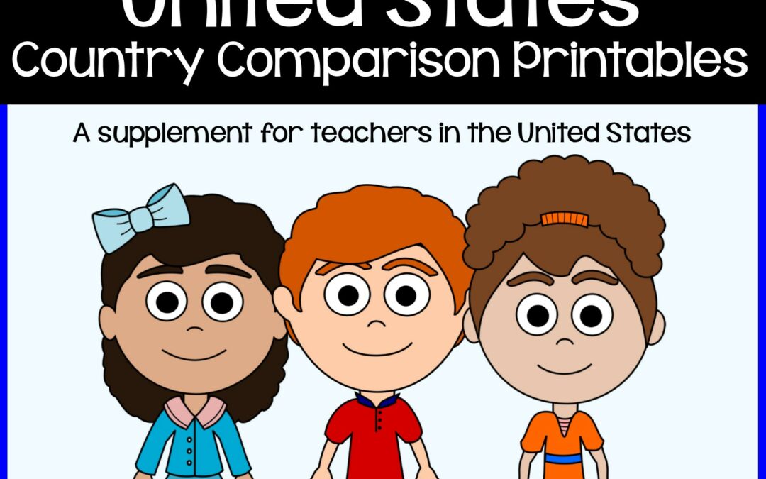 Free country comparison activity for kids in the United States
